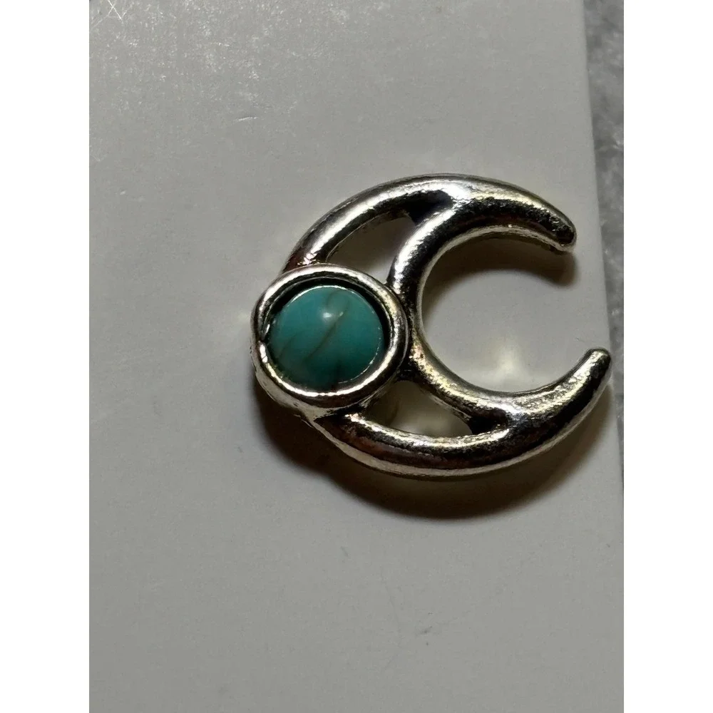 #19. Silver-tone Crescent Stud Earrings